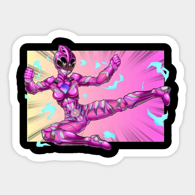 pink ranger Sticker by fancy ghost